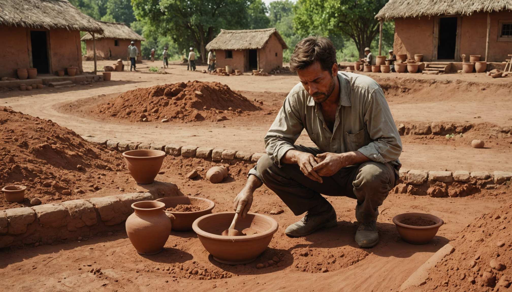 Découverte et préparation de l’argile locale pour la poterie