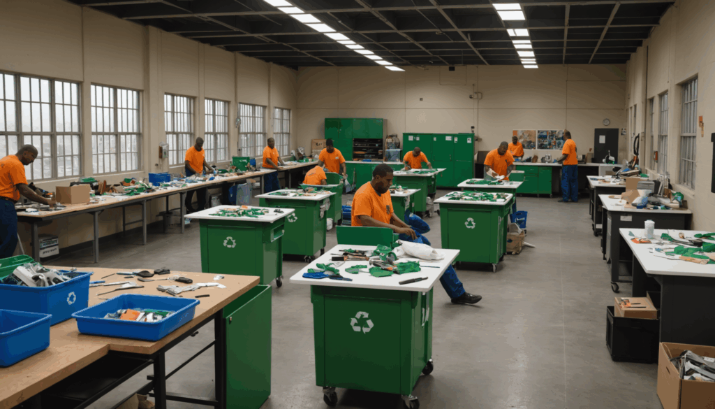 découvrez comment un atelier de surcyclage innovant au centre pénitentiaire de lutterbach favorise la réinsertion des détenus et contribue à la prévention de la récidive grâce à l’apprentissage de savoir-faire utiles et respectueux de l’environnement.