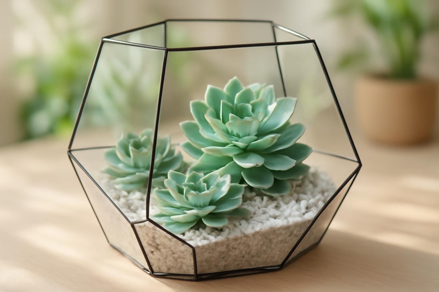 Terrarium Echeveria – Plantes Grasses déco