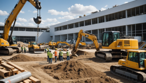 Un chantier durable grâce aux matériaux recyclés, aux engins électriques et aux biocarburants