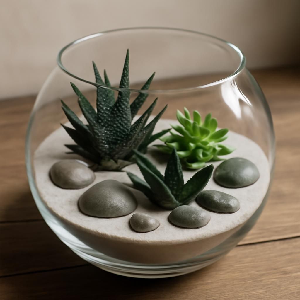 Découvrez notre terrarium plante grasse artisanal, une création unique inspirée de l’art du désert miniature. Apportez une touche naturelle et élégante à votre intérieur avec ce jardin miniature facile d’entretien.